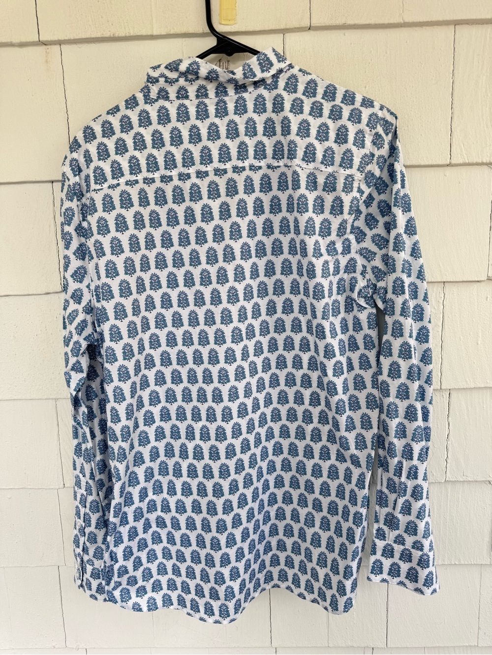 Garnet Hill Pima Cotton Tree Print Button Down Shirt size 18 - Picture 6 of 7